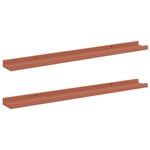 vidaXL Étagère Murale 2 Pièces Rouge 80 x 9 x 3 cm Bois d'ingénierie