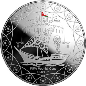 Monnaie FIFA WORLD CUP Argent 1 Rial Oman 2026 (PRÉCOMMANDE)