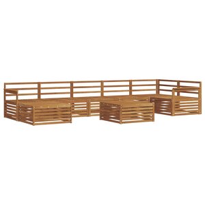 vidaXL Ensemble de canapés d'extérieur 8 Pièces Naturel