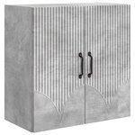 vidaXL Armoire Murale 59 x 31 x 60 cm Bois d'ingénierie Gris béton