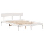 vidaXL Lit bibliothèque sans matelas blanc 120x190 cm bois pin massif