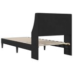 vidaXL Cadre de lit avec tête de lit Noir 90 x 190 cm Velours