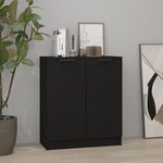 vidaXL Buffet Noir 60x30x70 cm Bois d'ingénierie