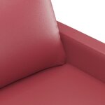 vidaXL Canapé à 3 places Rouge bordeaux 180 cm Similicuir