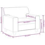 vidaXL Fauteuil Crème 60 cm Similicuir