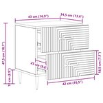 vidaXL Cabinet de chevet avec tiroir Gris béton 43 x 34 5 x 47 5 cm