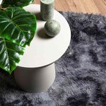 vidaXL Tapis Shaggy à poils longs NAVARRA gris foncé 160x160 cm