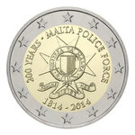 2 euros commémorative Malte 2014 - La Police.