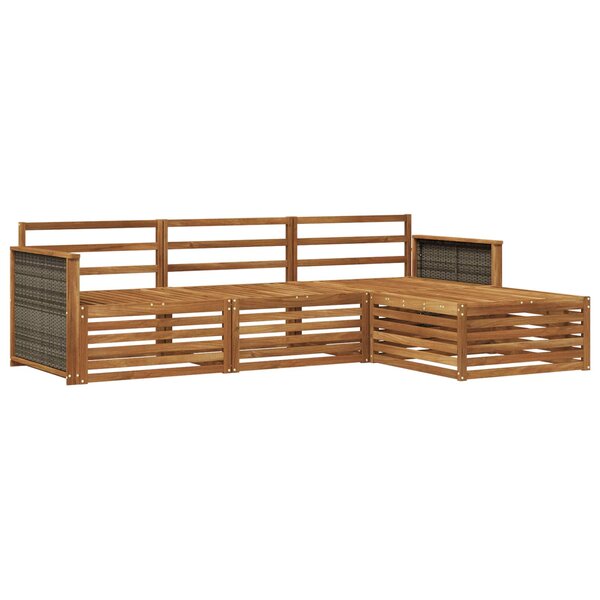 vidaXL Ensemble de canapés d'extérieur 4 pc Naturel