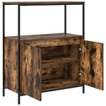 vidaXL Meuble de salle de bain avec étagères chêne fumé 76 5x35x95 cm