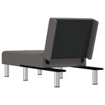 vidaXL Chaise longue gris similicuir