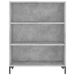 vidaXL Buffet haut Gris béton 69 5x34x180 cm Bois d'ingénierie