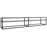 vidaXL Meuble TV transparent 220x40x40 5 cm verre trempé