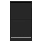 vidaXL Armoire à chaussures 2 tiroirs rabattables noir 60x42x108 cm