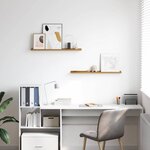 vidaXL Étagère Murale 2 Pièces Beige 80 x 9 x 3 cm Bois d'ingénierie