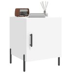 vidaXL Tables de chevet 2 Pièces blanc 40x40x50 cm bois d’ingénierie