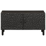 vidaXL Table basse noir 80x50x40 cm bois massif de manguier