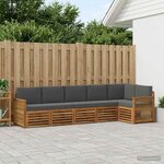vidaXL Ensemble de canapé d'angle 5 Pièces Naturel et Anthracite