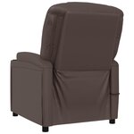 vidaXL Fauteuil de massage électrique Marron Similicuir