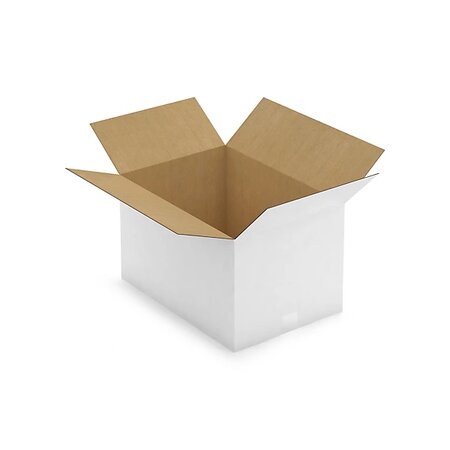 Caisse carton blanche simple cannelure raja 50x35x30 cm (lot de 25)