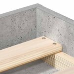vidaXL Cadre de lit sans matelas gris béton 180x200 cm