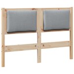 vidaXL Tête de lit Autre Marron 120 cm Bois massif en pin