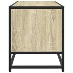 vidaXL Meuble TV chêne sonoma 80x34 5x40 cm bois d'ingénierie et métal