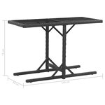 vidaXL Salon de jardin 3 Pièces avec coussins Résine tressée Noir