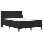 vidaXL Cadre de lit avec matelas Noir 120 x 200 cm Velours