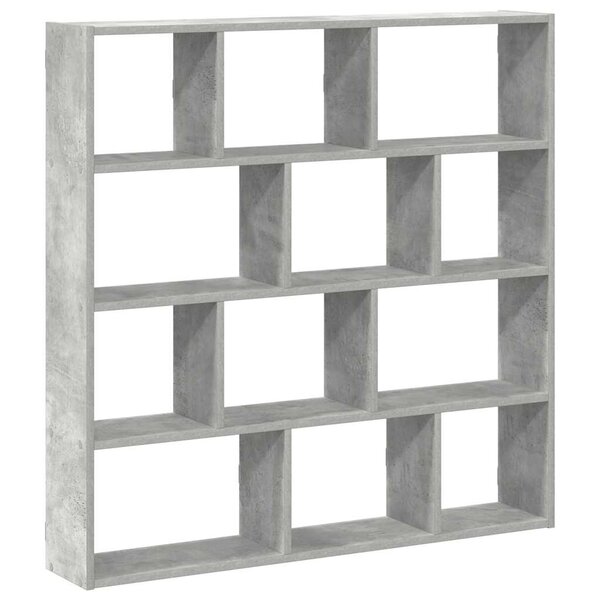 vidaXL Étagère cube murale 12 compartiments gris béton bois ingénierie