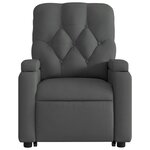 vidaXL Fauteuil de massage inclinable Gris foncé Tissu
