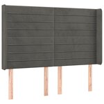 vidaXL Sommier à lattes de lit matelas et LED Gris foncé 140x190 cm