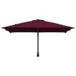 vidaXL Parasol de jardin Rouge bordeaux 248.5 x 247.5 x 160 cm tissu