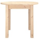 vidaXL Table basse Ø 55x45 cm Bois massif de pin