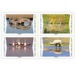 Carnet 12 timbres - Animaux du monde - Lettre Verte