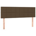 vidaXL Sommier à lattes de lit avec matelas Marron foncé 140x190 cm