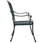 vidaXL Chaise de jardin 2 Pièces Vert 55 x 56 5 x 91cm Aluminium