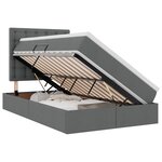 vidaXL Lit avec rangement et matelas Gris foncé 120 x 200 cm tissu