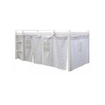 Rideau de lit pour lit mezzanine en coton Etoiles grises