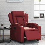 vidaXL Fauteuil inclinable électrique Rouge bordeaux Similicuir