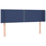 vidaXL Tête de lit avec oreilles Bleu 147x16x78/88 cm Tissu