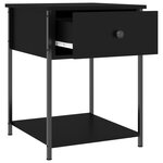 vidaXL Tables de chevet 2 Pièces noir 44x45x58 cm bois d’ingénierie