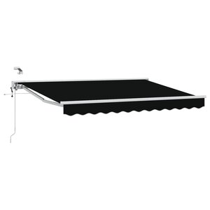 vidaXL Auvent rétractable électrique Noir et Blanc 3 5 x 2 5 m