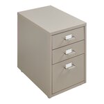 Caisson de bureau armoire meuble de rangement à roulettes acier 48 x 28 x 41 cm camel 03_0009118