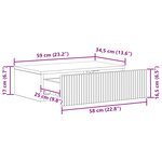 vidaXL Table d'appoint murale Chêne fumé 59 x 34 5 x 17 cm