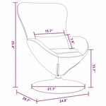 vidaXL Fauteuil œuf Noir tissu