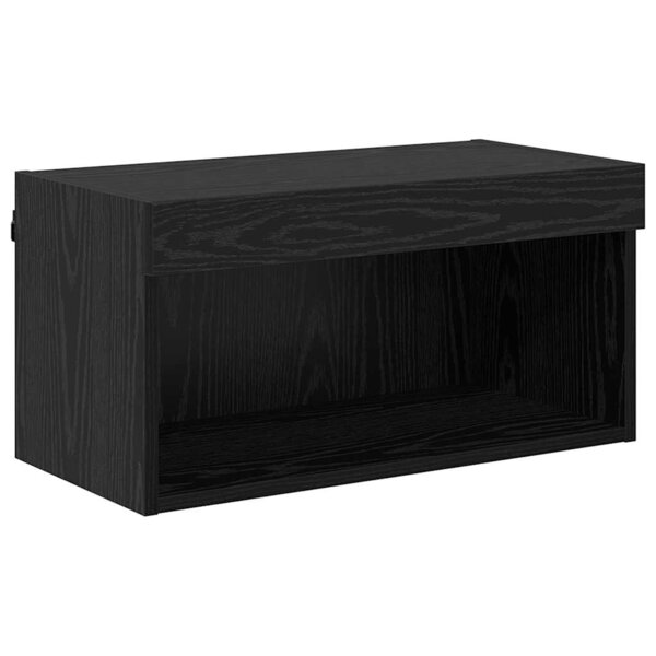 vidaXL Ensemble meuble TV avec LED Chêne noir Bois d'ingénierie