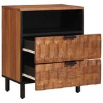 vidaXL Cabinet de chevet Marron 50 x 33 x 62 cm Bois de mangue massif
