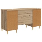 vidaXL Bureau Chêne artisanal 142 5 x 50 x 75 cm Bois d'ingénierie