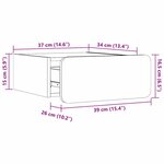 vidaXL Table de chevet avec tiroir Marron cire 39 x 34 x 16 5 cm